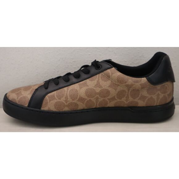COACH CG999 Men's Sz 13D Tan/Black Low-Top Monogram Logo Sneakers - Picture 5 of 11